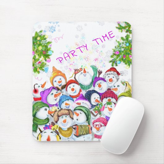Muismat van Christmas Snowmans (Met muis)