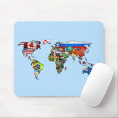 Muismat van de World Flags Map (Met muis)