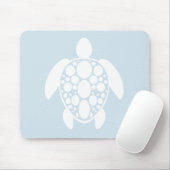 Muismat van schildpadden - wit (Met muis)