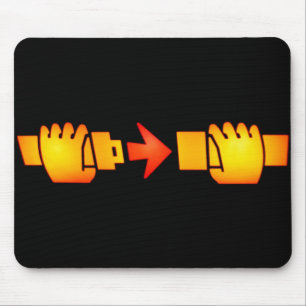 Muismat voor Fasten Seat Belt Sign.