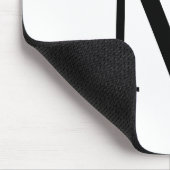 Muismat voor persoonlijk monogram en naam (Hoek)