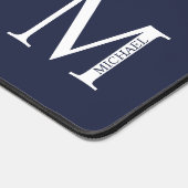 Muismat voor persoonlijk monogram en naam bureaumat (Hoek)