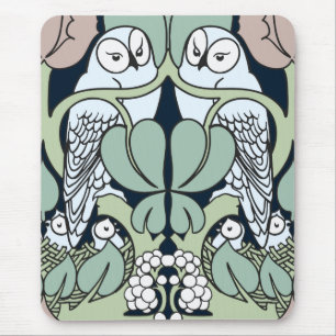 Muismat Voysey Art Nouveau Owl Nest Pattern