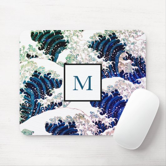 MUISMAT WAVE PATTERN JAPANS CUSTOM INITIAAL (Met muis)