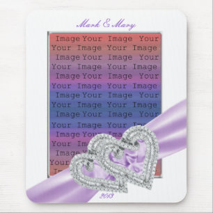 Muismatje met lavendel lint Custom Hearts Muismat