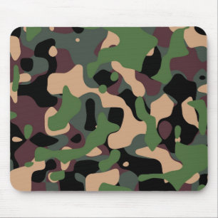 Muismatten met een militair camouflage-ontwerp
