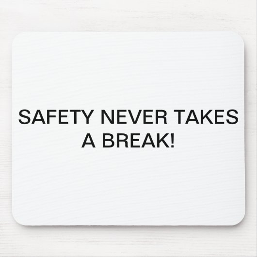 Muismatten MET GEBREKTE VEILIGHEID-SLOGAN. (Voorkant)