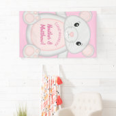 Muismuis Baby shower Roze Spandoek (Insitu)