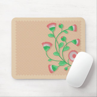 Muispad met roze bloemenmotief muismat