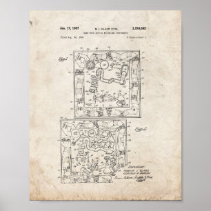 Muissetrap Board Game Patent - Oude look Poster