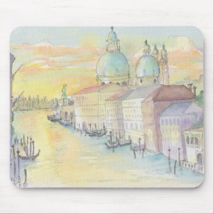 Muisvloer Aquarel Schets "Venetië Italië" Muismat