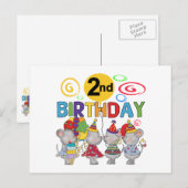 Muizen 2e verjaardag T-shirts en geschenken Briefkaart (Voorkant / Achterkant)