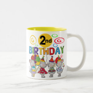 Muizen 2e verjaardag T-shirts en geschenken Tweekleurige Koffiemok