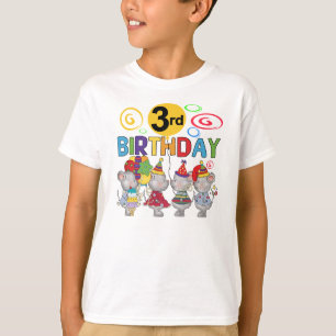 Muizen 3e verjaardag T-shirts en geschenken