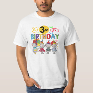 Muizen 3e verjaardag T-shirts en geschenken