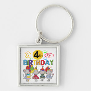 Muizen 4e verjaardag T-shirts en geschenken Sleutelhanger
