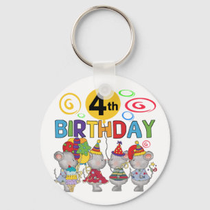 Muizen 4e verjaardag T-shirts en geschenken Sleutelhanger