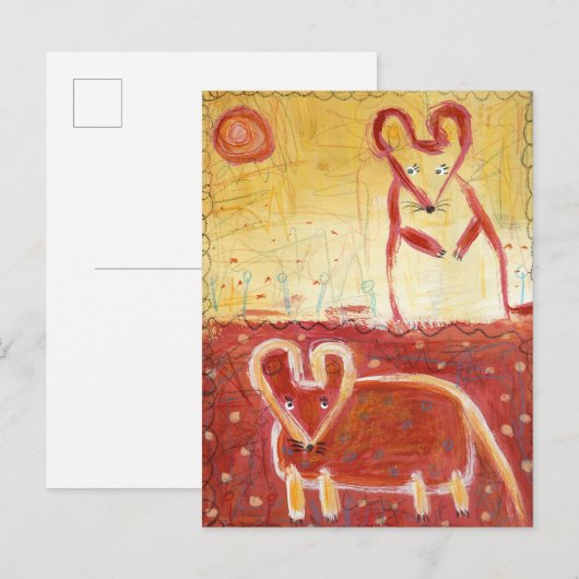 Muizen Briefkaart (Voorkant / Achterkant)