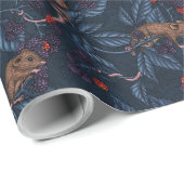 Muizen en bramen op de marine cadeaupapier (Rol Hoek)