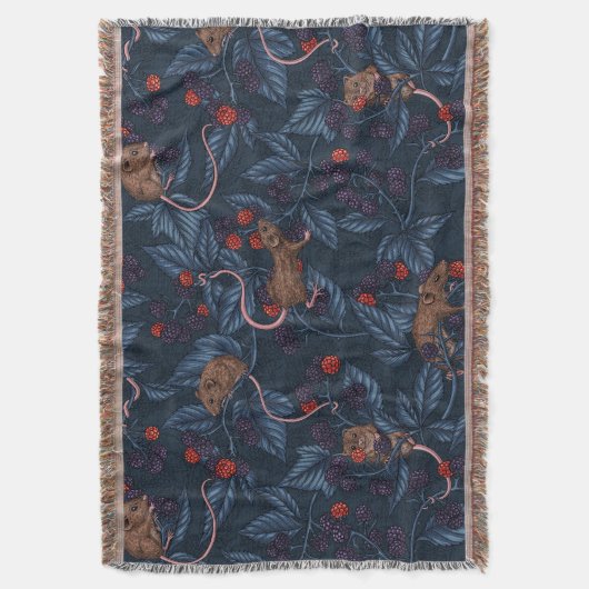 Muizen en bramen op de marine deken (Voorkant Verticaal)