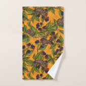 Muizen en bramen op geel bad handdoek (Handdoek)