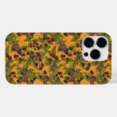 Muizen en bramen op geel iPhone hoesje (Achterkant horizontaal)