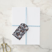 Muizen en bramen op wit cadeaulabel (Met Touw)