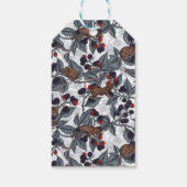 Muizen en bramen op wit cadeaulabel (Achterkant)