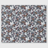 Muizen en bramen op wit cadeaupapier (Vlak)