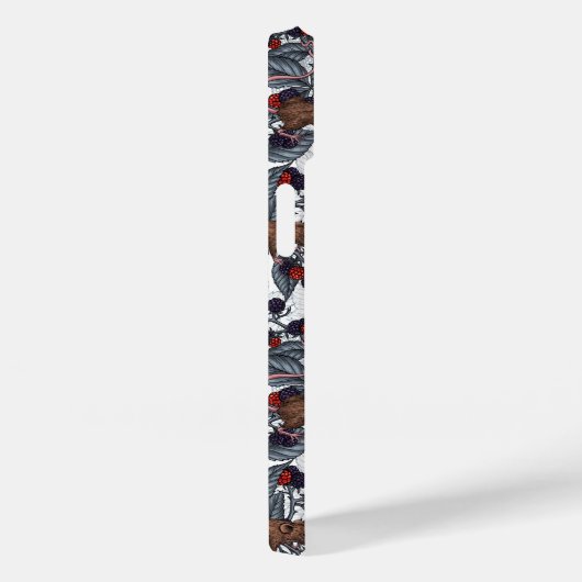 Muizen en bramen op wit Case-Mate iPhone case (Achterkant / Rechts)