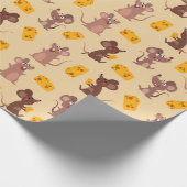 Muizen en kaas cadeaupapier (Hoek)