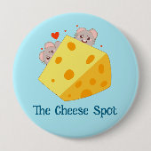Muizen en kaas ronde button 4,0 cm (Voorkant)