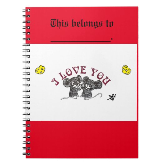 Muizen in liefde notitieboek (Voorkant)