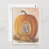 muizen in pompoen briefkaart (Voorkant / Achterkant)