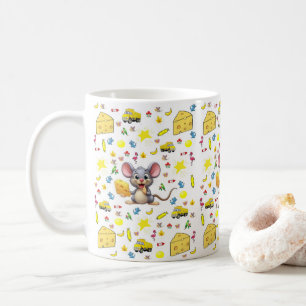 Muizen Kaas Kat Vogel Vrachtwagens Geel Sterren Mo Koffiemok
