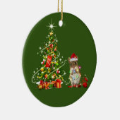 Muizen met Pet LIGHTS Kerstmis Keramisch Ornament (Rechts)