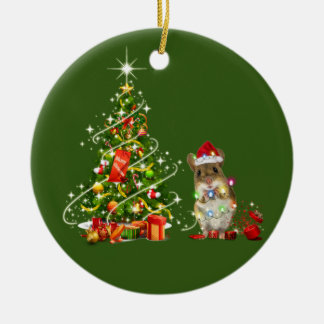 Muizen met Pet LIGHTS Kerstmis Keramisch Ornament