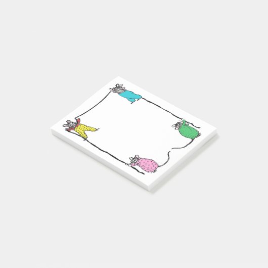  muizen Post Het merkt op Post-it® Notes (Schuin)