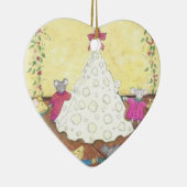 Muizen rond een kaaskerstboom keramisch ornament (Rechts)