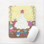 Muizen rond een kaaskerstboom muismat (Met muis)