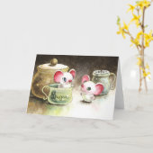 Muizen spelen met suiker kaart (Gele Bloem)