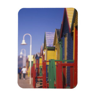 Muizenburg Bathing Boxes, vlakbij Capetown, Zuid Magneet
