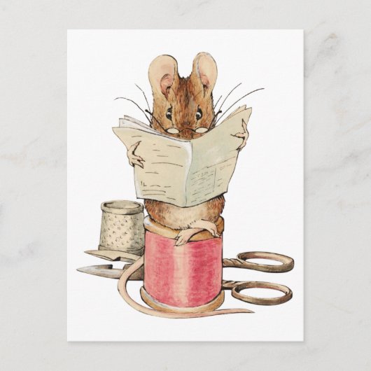 Muizenleeskrant Beatrix Potter Briefkaart (Voorkant)