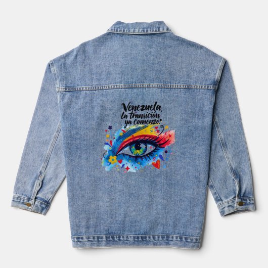 mujer Venezuela – Libertad y transición | Estilo Denim Jacket (Achterkant)