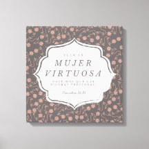 Mujer Virtuosa - Proverbios 31:10 - Canva 16 x 16 