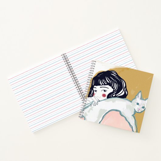 Mujer y Gato Notitieboek (Binnen)