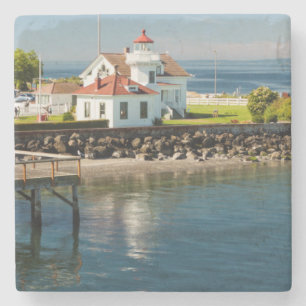 Mukilteo Lighthouse, Mukilteo, Washington, VS Stenen Onderzetter