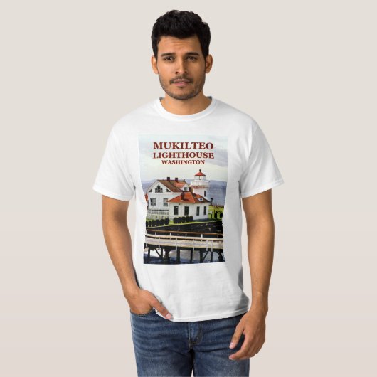 Mukilteo Lighthouse, Washington T-Shirt (Voorkant volledig)