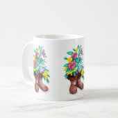 Mukluk Flower Boots Coffee Cup Mok (Voorkant links)