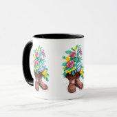 Mukluk Flower Boots Coffee Cup Mug (Devant gauche)